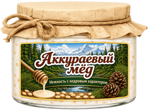 Аккураевый мёд с кедровыми орешками